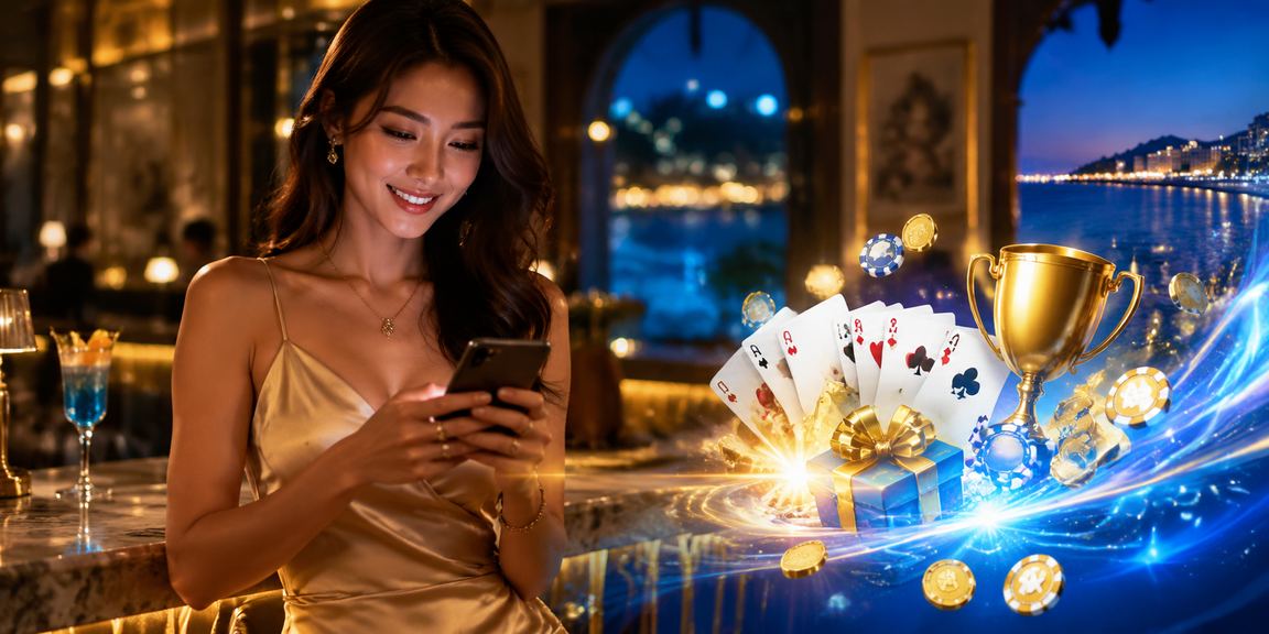 Pemain menikmati permainan rummy dalam talian di Pulau Pinang Malaysia